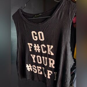 Go f*ck your #selfie black shirt (one size)